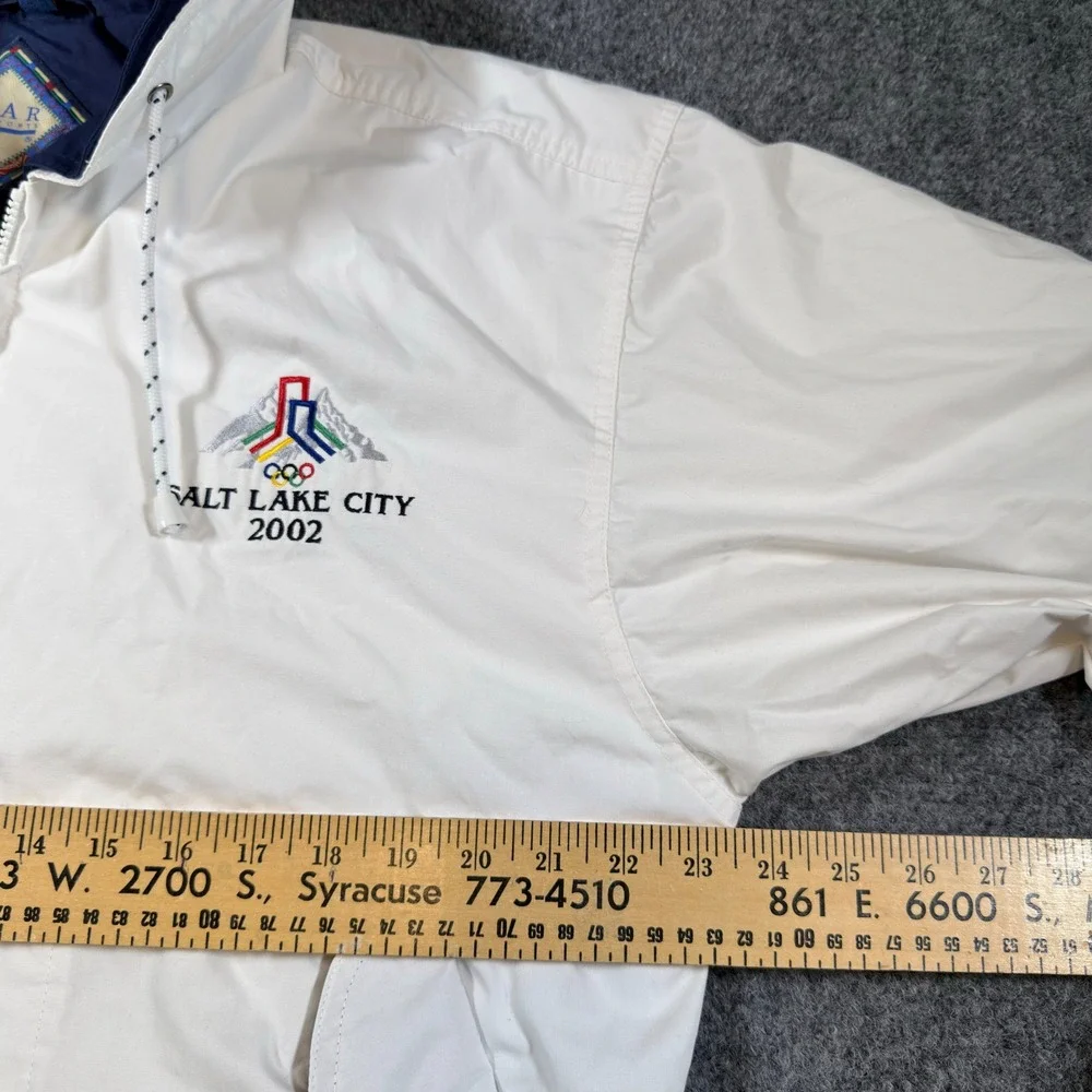 Gear For Sports 2002 Winter Olympics Windbreaker Jacket Small White Vintage